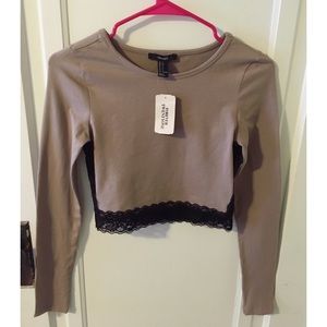 Elegant Tan Crop Top